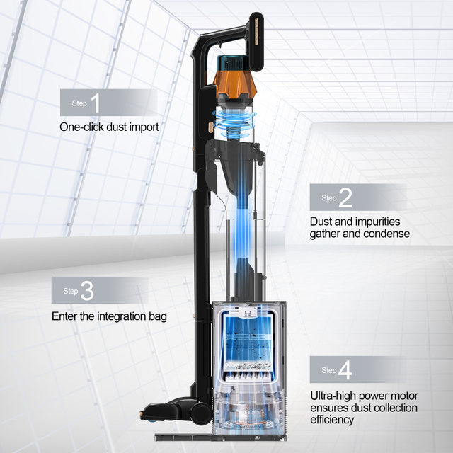241S Auto-empty Cordless Vacuum Cleaner with LED Display