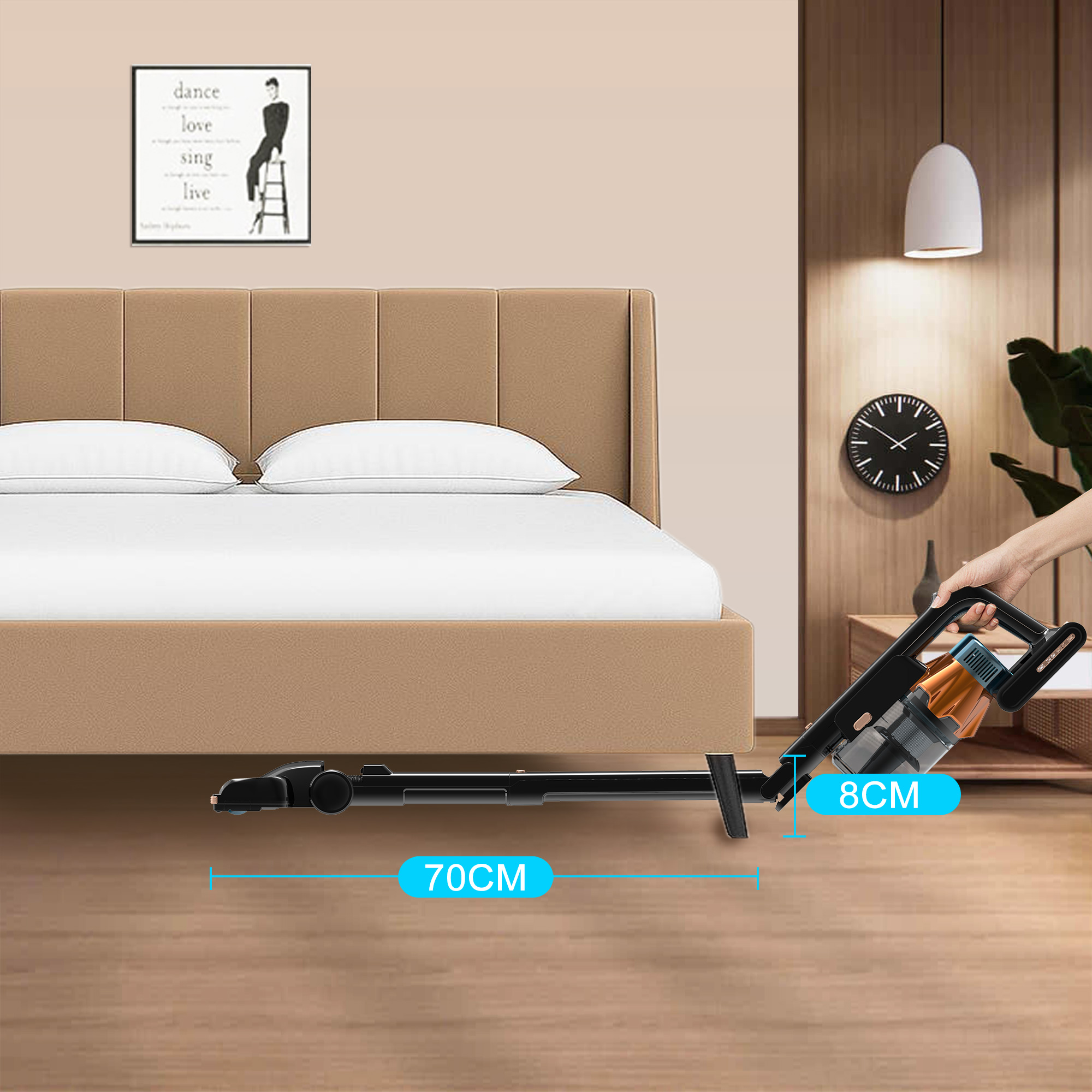 241S Cordles Vacuum with Bendable Tube Charging Base LED Display