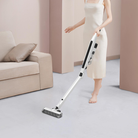 J1D Cordless Handheld Vacuum Cleaner with Charging Base LED Display Anti-Tangle Floor Brush