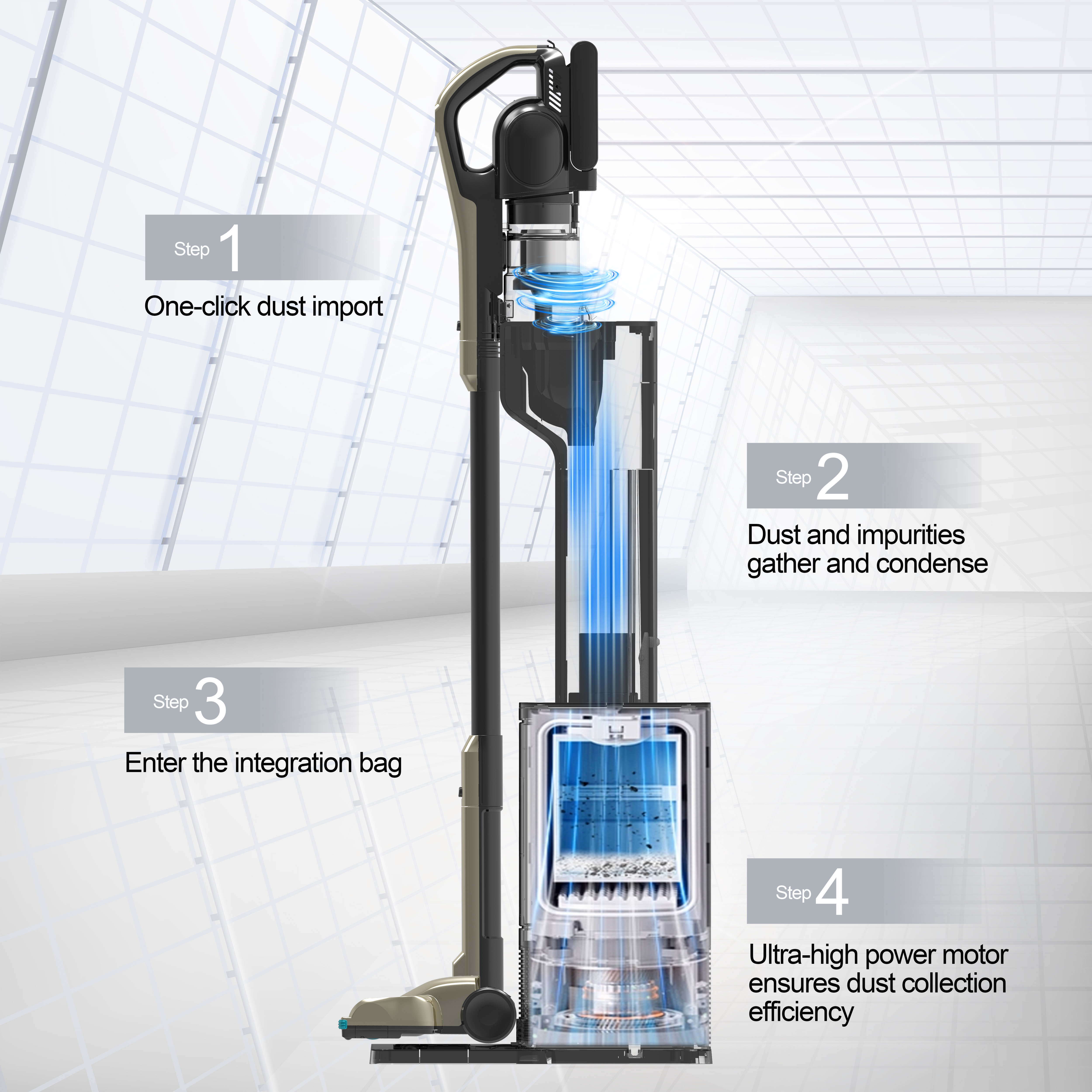 232S Super Lightweight Cordless Vacuum Cleaner with Auto-empty Station