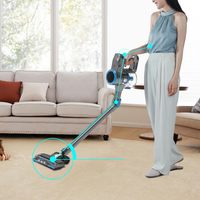 201B Cordless Stick Vacuum Cleaner with 315W BLDC Motor Bendable Tube Anti-Tangle Floor Brush